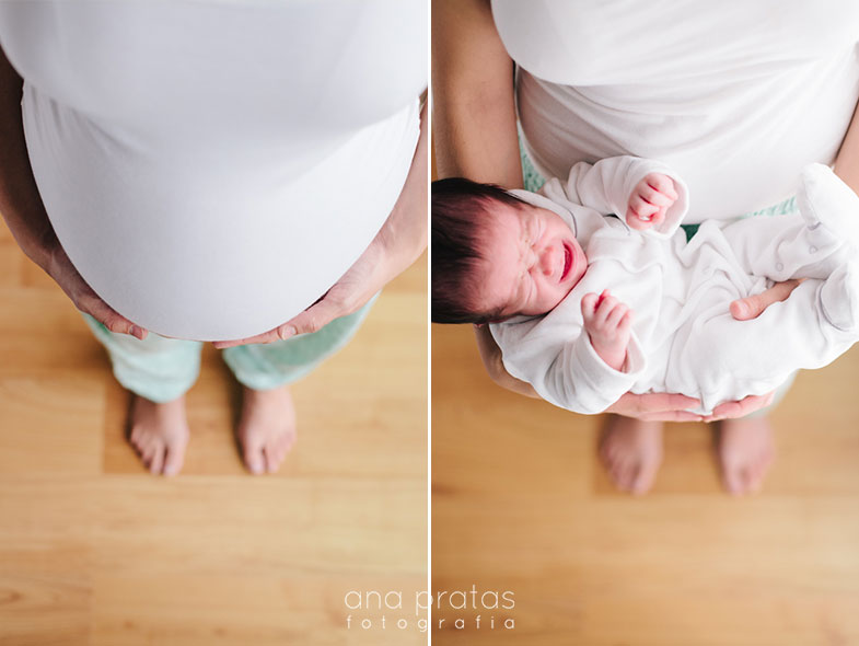 Antes e depois da gravidez